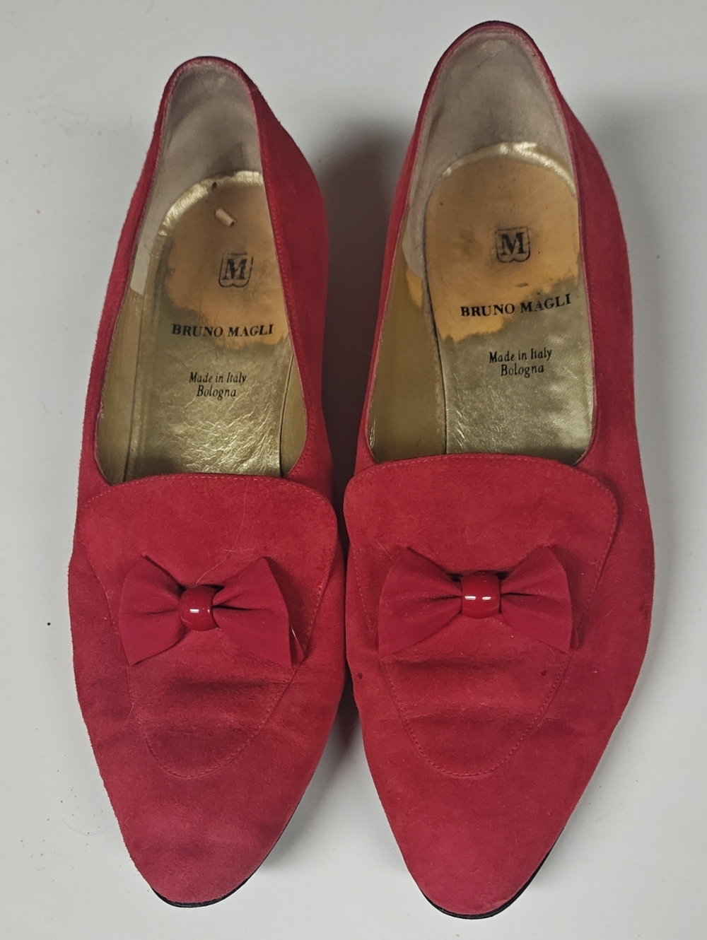 Bruno Magli Vintage 1960's Suede Kitten Heel Shoes 8